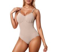 Generisch Nahtloser Shapewear-Body für straffes Aussehen nach der Geburt mit verbesserter Po-Formung voller (Beige, M)