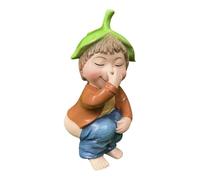 Generisch Nain de jardin - 13 x 5 x 5 cm - Amusant pour l'extérieur - 200 g - En résine - Article de décoration humoristique - Détails exquis - Idéal pour terrasse, jardin, balcon