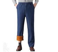 Generisch Naracomfy Pants, Gentsflex - Taille flexible, coupe droite, Comfort Denim, pantalon pour homme avec taille élastique et coupe ample, Bleu (épais), 3XL
