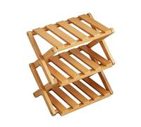 Generisch Natural Rack Organiseur à lattes de pin, coffre réglable, matériel pliable, composant de rangement d'entrée, bureau professionnel, structure compacte à trois rangées de soixante-centimètres