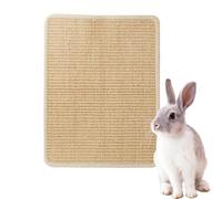 Generisch Natural Sisal Bunny Scratcher Tapis 40 x 30 cm - Jouet à mâcher pour lapin, tampon abrasif pour petits animaux de compagnie, protège les meubles, effet de refroidissement, idéal pour lapins