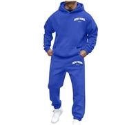 Generisch New York Survêtement 2 pièces pour homme - Sweat à capuche et pantalon de jogging - Ample - Baggy - Tenue de loisirs - Survêtement 2 pièces - Survêtement Y2K - Streetwear - Ensemble à