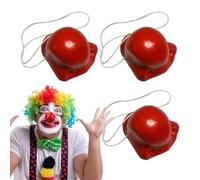 Generisch Nez de clown rouge | Nez de clown avec sangle élastique | 5 x 5 cm Costume de nez de | Doux couineur pour carnaval, Halloween, Noël, cosplay, adultes, unisexe, professionnel