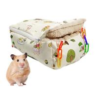 Generisch Nichoir pour cage - Hamster chaud pour l'hiver - Maison coupe-vent avec fermeture éclair - Pour pigeon, canaris, colibri, perruche à queue compensée Fink Ara Inséparable