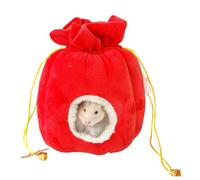 Generisch Nid de hamster, niche réglable pour petits animaux avec cordon de serrage - Lit caché pour hamster, hérisson, furet, chinchilla, lapin, petits animaux domestiques et lapins nains