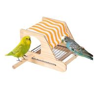 Generisch Nid d'oiseau pour cage à oiseaux, maison en bois, avec un en grille en acier inoxydable et un nid de canari, convient aux cages à oiseaux de Conuren, Lovebirds, perruches, perruches et