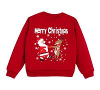 Generisch Noël 2026 Noël tout-petit fille garçon sweatshirt filles enfants décontracté ample actif manches longues sweatshirts lettre imprimé adolescent crop tops, Rose, 12-18 mois
