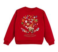 Generisch Noël 2026 Noël tout-petit fille garçon sweatshirt filles enfants décontracté ample actif manches longues sweatshirts lettre imprimé adolescent crop tops, bleu, 4-5 ans