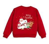 Generisch Noël Enfant Fille Garçon Sweatshirt Enfants Filles Garçons Décontracté Lâche Manches Complètes Sweatshirts Brief Impression Teen Crop Tops, lilas, 5-6 ans