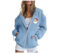 Generisch Noël réunion de famille col rond manches longues costume familial trois pièces pour femmes dans le domaine des sweats à capuche et des sweatshirts, bleu ciel, 3XL
