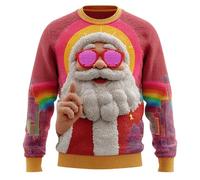 Generisch Nouvelle collection de Noël Pull tricoté côtelé pour homme sans capuche Doux et respirant avec des designs festifs Idéal pour les vacances et les cadeaux, A1 rouge., XXL