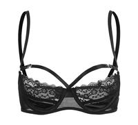 Generisch Nouvelles petites bretelles en dentelle en Europe et aux États-Unis Corset haut dos nu pour fille, Noir , L