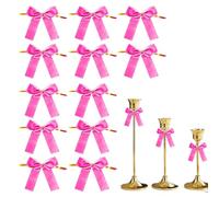 Generisch Nœuds de Noël - Collection de nœuds festifs, décorations de Noël en velours, 8,5 cm Mini ruban cadeau, nœud décoratif saisonnier | Avec utilisation polyvalente pour l'artisanat de Noël DIY