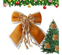 Generisch Nœuds et rubans - Grand nœud décoratif en velours pour sapin de Noël - 25 cm - Décoration vintage pour guirlande, cheminée et porte - Décoration intérieure/extérieure