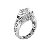 Generisch O Bagues 70 mm Zircon Bijoux Mariage Bague Taille Alliage 610 Cadeau Doigt Anneaux Comestibles pour Gâteau, 7, Métal, Aucune pierre précieuse