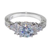 Generisch O Bagues Kit de joints d'eau pour bijoux de mariage femmes Couleur or blanc Anneaux 2 bagues partenaires (Argent, 6)