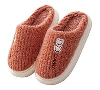 Generisch O Chaussures pour femmes 40 quatre saisons mignonnes pantoufles pour antidérapantes, tissu saison Fpir, coton, pantoufles colorées pour femmes, chaussures plateau 37, rouge, 37 EU