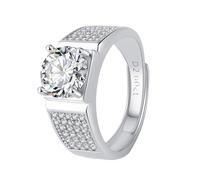 Generisch O Ringe Assortiment de bagues en acier pour homme avec diamants pleins de diamants Rouge, Einheitsgröße, Cuivre
