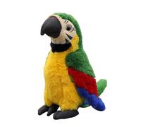 Generisch Oiseau en peluche perroquet pour enfants - Peluche douce et douillette pour enfants - Longueur : 30 cm - Bleu - Jaune - Perroquet - Jouet pour enfants, filles et garçons (vert)