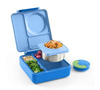 Generisch Omie Boîte à bento avec bol isotherme, 3 compartiments, bleue, pour enfants et adultes