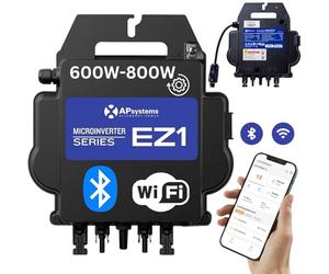 Generisch Onduleur EZ1-M, 600 W/800 W, mise à jour, avec surveillance Wi-Fi et Bluetooth intégrées, micro onduleur pour centrale électrique de balcon (EZ1-M-800)