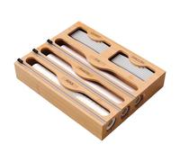 Generisch Organisateur de films de cuisine - Support mural pour films alimentaires et papier ciré avec grand compartiment - Système de distribution 5 en 1 pour cafés et entreprises alimentaires