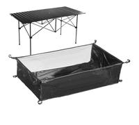 Generisch Organisateur de rangement sous table, sac de rangement sous table - Panier de rangement à suspendre pour table de camping en plein air, sac de rangement en filet pliable pour pique-nique