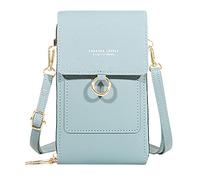 Generisch Organisateur de sacs pour shopping Sac à bandoulière décontracté Bandoulière réglable avec fenêtre de téléphone portable visible Sacs à bandoulière pour femmes Grand taillé (E, taille unique