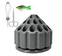 Generisch Organisateur de station de nouage anti-mouches - Station d'outils pour nouer les mouches - Support de bureau antidérapant pour pêcheurs débutants à la maison, voyages, compétitions de pêche