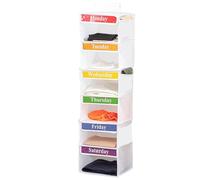 Generisch Organisateur de vêtements hebdomadaire - Séparateur d'armoire, unité de rangement suspendue | jusqu'au samedi pour les pulls, chemises, chapeaux, étagère pliable avec poches pour tenues
