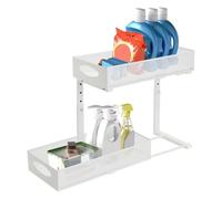 Generisch Organisateur sous évier - Organiseur extensible et espace de rangement pour la cuisine, étagère de cuisine multifonctionnelle, système de rangement pour détergent, torchons, verres, articles
