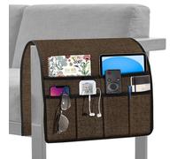 Generisch Organiseur d'accoudoir pour canapé - Poches de rangement pour côté lit - Support de télécommande pour fauteuil - Pour gadgets boissons, téléphone portable, tablette, livre, magazines