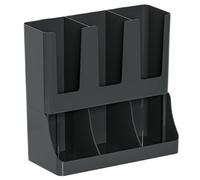 Generisch Organiseur de tasses à café - 6 compartiments, présentoir de comptoir de boissons, support de rangement pour dosettes, paquet de paille, récipient de service, station de table, étagère de