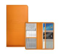 Generisch Organiseur de véhicule 2026 pour documents, cartes avec fermeture sécurisée pour ranger les pièces d'immatriculation, les permis d'assurance, le permis de conduire dans la voiture, Orange