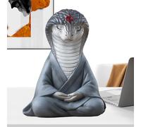 Generisch Ornement décoratif de serpent - Figurine serpent de méditation | Sculpture de bureau animal assis en résine, statue de serpent réaliste, décoration pour la maison, décoration de table salon