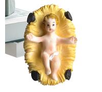 Generisch Ornements de crèche de Noël, ornements de crèche, minuscule enfant Jésus dans la figurine de crèche | Ornement à collectionner Saint enfant, petit enfant Jésus pour Noël, vacances