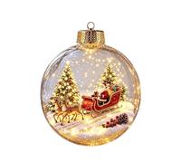 Generisch Ornements de Noël lumineux - Scène d'histoire de Noël | Boule décorative lumineuse pour intérieur, appartement, salon, chambre à coucher, fête, arbre, cheminée