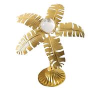 Generisch Ornements de palmier en métal - Décoration de table décorative avec boule de cristal - Collecteur de table élégant - Décoration d'intérieur pour cheminée, mur, bureau - Décoration de maison