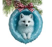 Generisch Ornements de sapin de Noël animaux en acrylique | Pendentif animal 2D amusant en de glace design grottes | Décoration d'arbre et décoration murale pour la maison, fête, ferme et