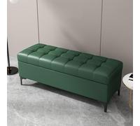 Generisch Ottoman en cuir synthétique avec espace de rangement, banc de chambre extra long pour entrée, table basse rectangulaire et boîte à jouets - Solution de rangement polyvalente