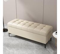 Generisch Ottoman en cuir synthétique avec espace de rangement, banc de chambre extra long pour entrée, table basse rectangulaire et boîte à jouets - Solution de rangement polyvalente