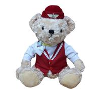 Generisch Ours de police en peluche - Ours en uniforme de policier - Ours embrasse-moi - Peluche douce avec polices amovibles - Jouet pour enfants et filles