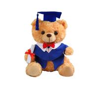 Generisch Ours de remise de diplôme - Peluche douce avec chapeau et robe - 10 x 25 x 10 cm - Poupées d'animaux en peluche pour e 2025, souvenir de célébration, étudiants, souvenirs