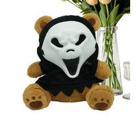 Generisch Ours en peluche d'Halloween - Décoration d'intérieur festive | Ours avec masque comme poupée en tissu pour adultes, maison, appartement, salon, chambre à coucher, bureau, coin canapé