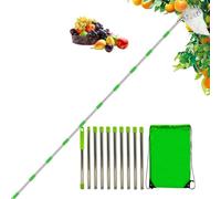 Generisch Outil de cueillette de fruits - Barre de cueillette de fruits télescopique | Panier de tête de cueillette de fruits avec 10 tiges télescopiques extensibles, cueille-fruits léger