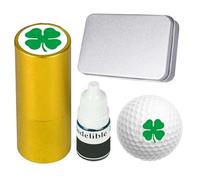 Generisch Outil de marquage de balle de golf - de golf en métal avec encre rechargeable - Pochoir de marquage réutilisable et marqueur de balle de golf - Cadeau pour papa et amis