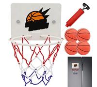 Generisch Over The Door Basketball Hoop pour et Adolescents - Mini kit de Basket-Ball d'intérieur avec Planche arrière et balles Anti-Chocs, Jouet d'exercice Portable pour Chambre à Coucher