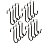 Generisch Over The Door Hooks - 16 pièces Over Door Towel Hooks | No Drill Removable Racks for Closet Cabinet Kitchen Apartment Bedrooms and more