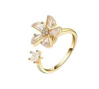 Generisch Paire de bagues rotatives pour couple - Soulage le stress - Taille réglable - Design ouvert - Oxyde de zirconium - Moulin à vent - Bijoux en O - Kit d'étanchéité sanitaire, taille unique