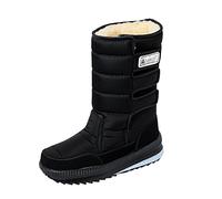 Generisch Paire de bottes d'hiver pour homme avec protection contre l'eau, isolation thermique pour les saisons froides, chaussures de neige d'extérieur robustes, confortables au quotidien, Noir , 40